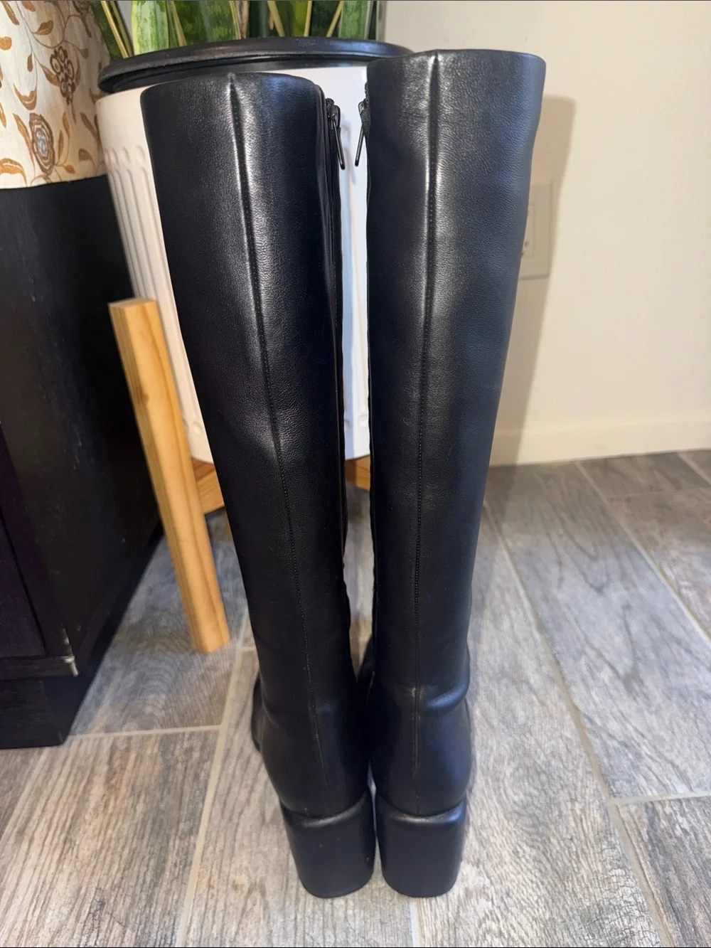 Vince Black Over-the-Knee Straight lined Shaft Boots